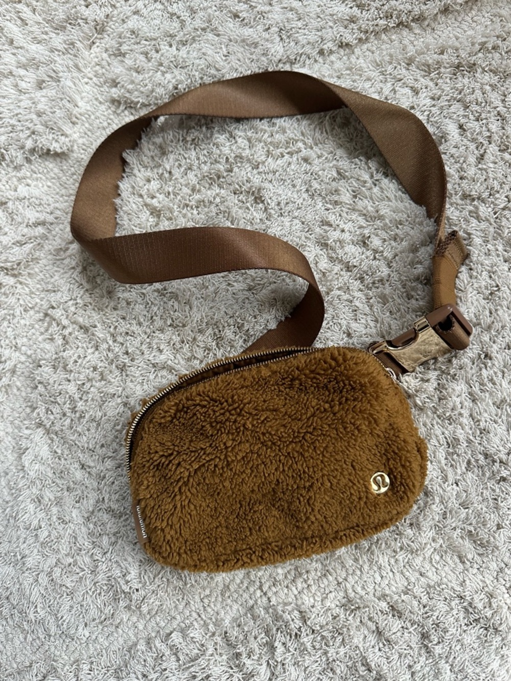 lululemon athletica Brown yellow Sherpa Crossbody Belt Bag belt bag